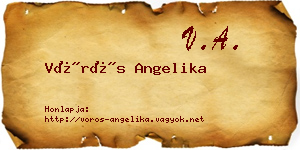 Vörös Angelika névjegykártya