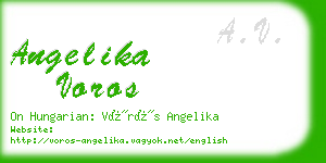 angelika voros business card